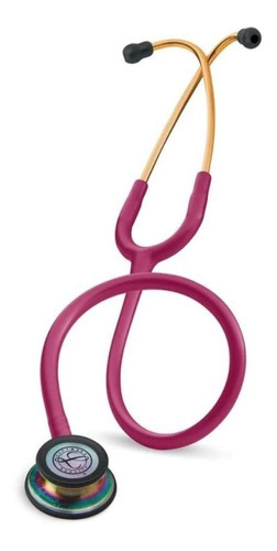 Estetoscópio 3M Littmann Classic com campânula de  dupla cara cor framboesa e acabamento aço inoxidável