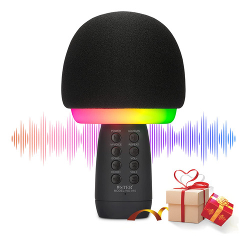 Benboar Microfono Karaoke Inalambrico Bluetooth Para Niño Fm