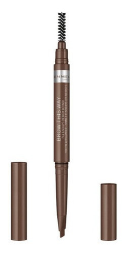 Imagen 2 de 5 de Delineador De Cejas Rimmel Brow This Way 002 Medium Brown