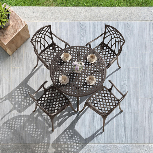 Nuu Garden Juego De Comedor De 5 Piezas Para Patio Al Aire