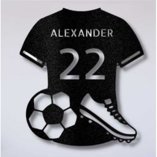 Cuadro Decorativo Camiseta  De Futbol Personalizada 