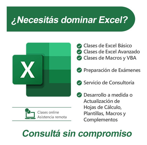 Imagen 2 de 10 de Excel Básico, Avanzado: Clases Particulares Online, Cursos