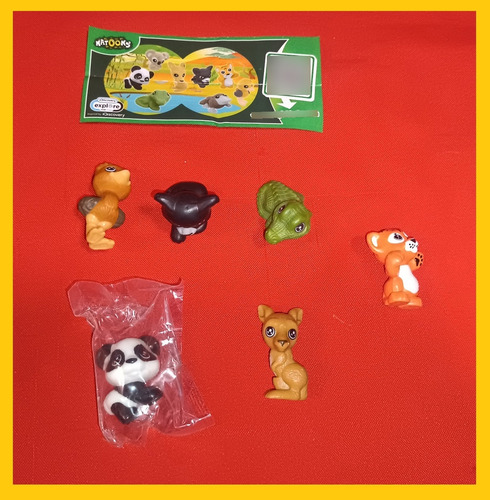 Kinder Sorpresa Natoons Set 5 Figuras Panda Cocodrilo Koala (Usado)
