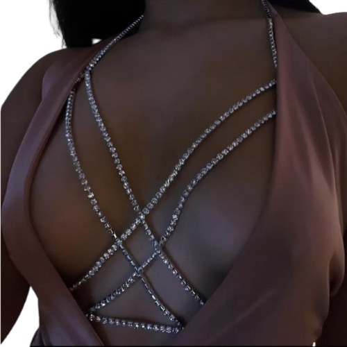 Imagem 1 de 3 de Joia De Seios, Bodychain Correntes Strax Para Corpo Sexy
