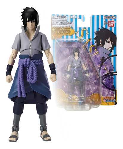 Boneco Sasuke Uchiha Articulado Bandai 12cm Naruto Shippuden