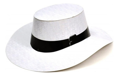Sombrero Aguadeño Paisa Vaquero Blanco Carton Blanco X 12u