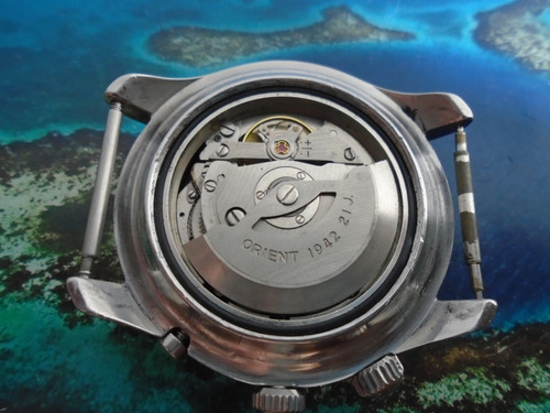 Orient King Diver Antigo Cal 1942 2 Janelas Orange Raro