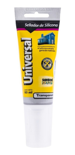 Imagen 1 de 3 de Sellador De Silicona Universal Suprabond Transparente 60ml