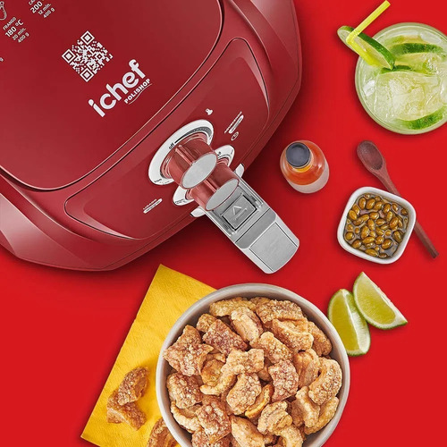 Fritadeira Airfryer Ichef Polishop Allspace Vermelho 110v