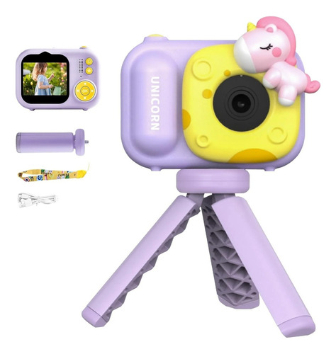 Camara Fotográfica Para Niños Doble Camara + Juegos Tripode