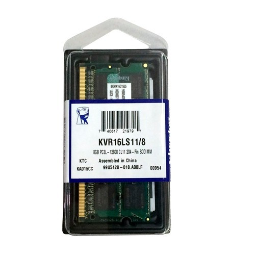 Memória P/ Notebook Ddr3l Kingston 8gb 1600mhz Kvr16ls11/8