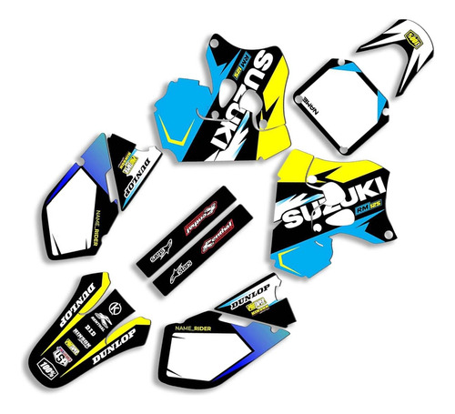 Calcos Suzuki Rm 125-250 1996/1998 (gruesas)