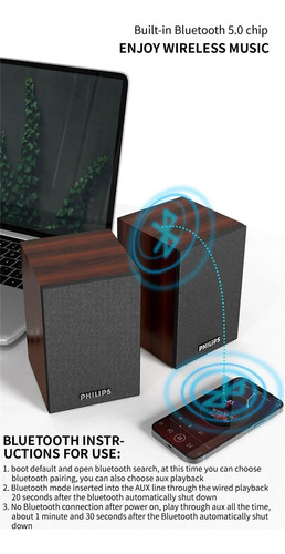 Caixa De Som Multimedia Speaker Philips Bluetooth Spa20