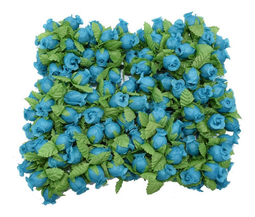 Mini Rosa Artificial - Pacote De 144  - Azul