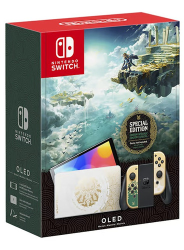 Imagen 6 de 6 de Nintendo Switch OLED 64GB The Legend of Zelda: Tears of the Kingdom Edition color verde y dorado y negro