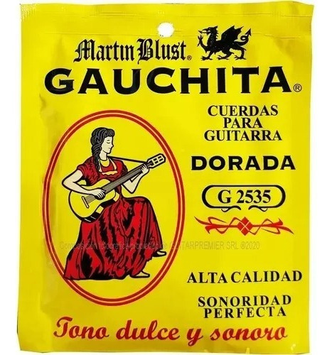 Encordado Guitarra Clásica Criolla Gauchita G2535