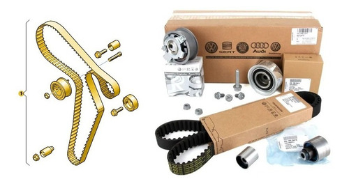 Imagem 2 de 6 de Kit Correia Dentada Da Amarok Original Volkswagen