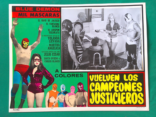 Blue Demon Vuelven Los Campeones Justicieros Cartel D Cine 1 (Usado)
