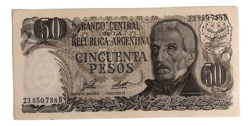 Billete 50 Pesos Ley 18188 Argentina