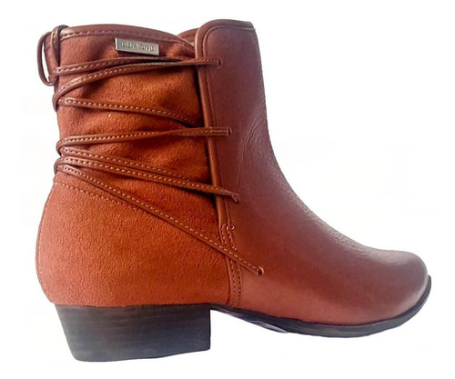 Imagem 4 de 4 de Bota Couro Dumond Cano Curto Bico Fino C/amarraçao 41131957