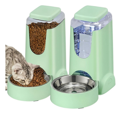 Pack Dispensador De Comida Y Agua Para Mascotas Perros/gatos