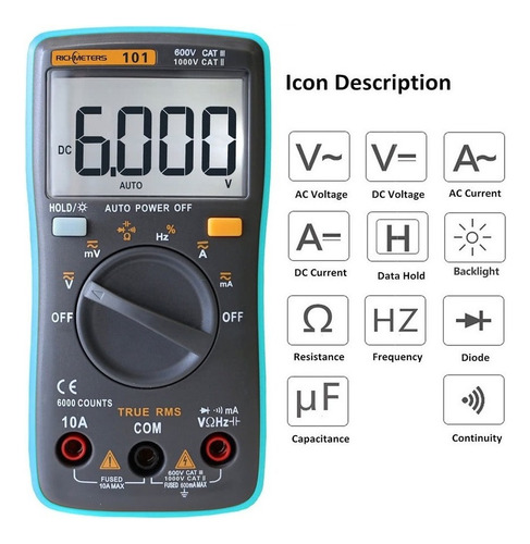 Richmeters Rm101 Multímetro Digital Rms True Rms #1
