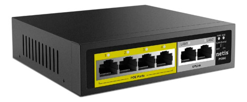 Switch Netis P106c De 4 Puertos Poe 10/100mbps Y 2 Uplink