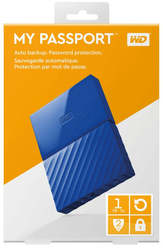 Disco Portatíl 1tb Wd My Passport Blue, Usb 3.0