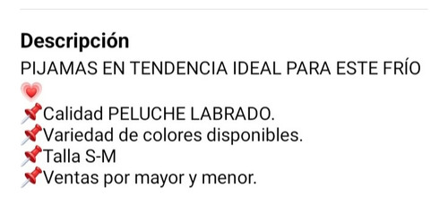 Pijamas De Felpa Trenzado Tallas S Y M Mujer