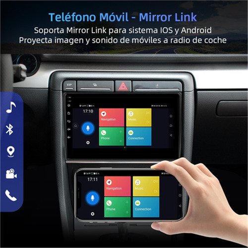 Estéreo 1+32gb Cámara For Audi A4 S4 Rs4 2002-2008 Gps Wifi