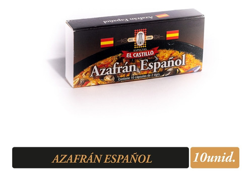 Azafran Español El Castillo X 10 Capsulas De 2dg