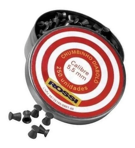 Imagem 2 de 3 de Chumbinho Diabolô Match - Rossi 5.5mm C/ 250 Unidade
