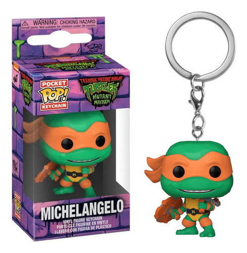 Pop Funko Keychain Teenage Mutant Ninja Turtles Michelangelo