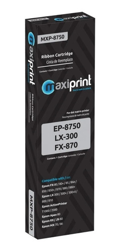 Cinta Epson 8750 Lx-300 Lx300 Fx-80 850 870 880 T1000 2000
