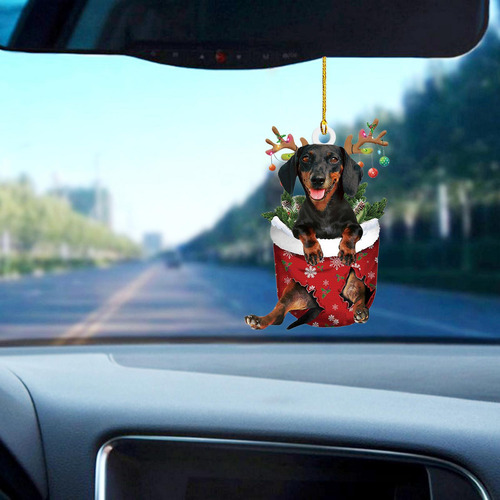 5 Adorno Navideño Para Perro Salchicha, Decoración Estilo