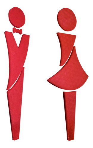 Letreros Wc Hombres Y Mujeres, Mxrwc-005, 5 Pares, 2.5x9.5x0