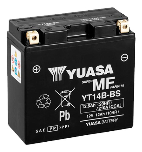 Batería Moto Yuasa Yt14b-bs Yamaha Fjr1300 Es 03/17