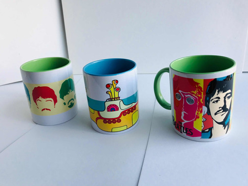 Tazas De Los Beatles De Cerámica Sublimadas De Colores