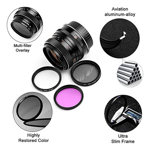 Kit De Filtro Universal Uv Cpl Fld De 67 Mm Con Protección U