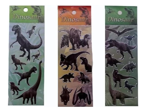 Dinosaurios Stickers Pack X20 Planchas Dinos Villa Crespo