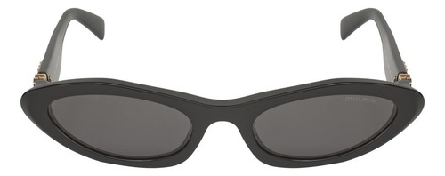 Miu Miu Mu 09ys 1ab-5s0 Oval Shape Black Gold (Usado)