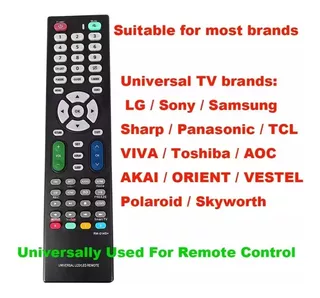 Control Remoto Smart Lcd Universal LG Sony Samsung Aoc Sanyo