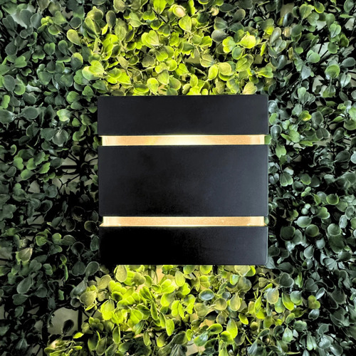 Arandela Luminária Slim 2 Frisos Interna E Externa Led G9 Pt Estrutura Preto