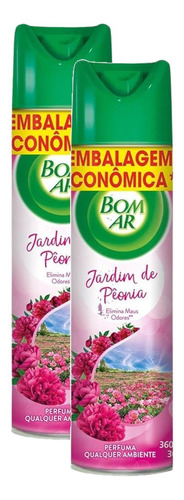 2 Air Wick Bom Ar Adorizador Aroma Jardim De Peônia 360ml