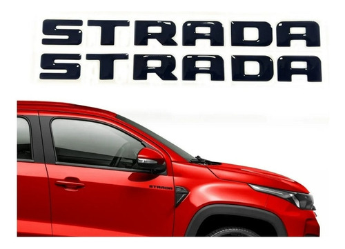 Par Adesivo Para Fiat Strada 2020/2021 20310 Cor Preto