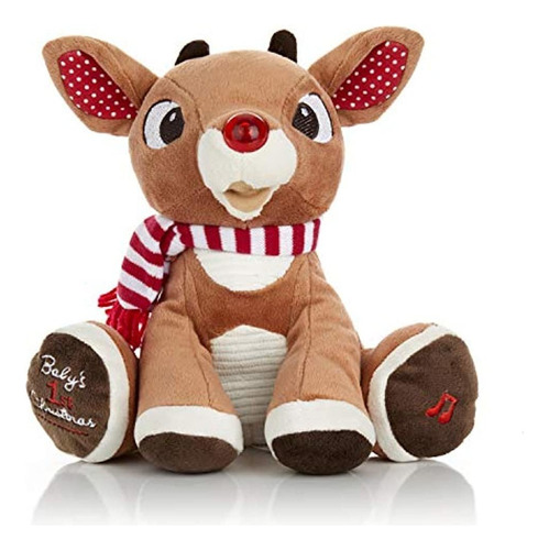 Rudolph The Red-nosed - Peluche Navideño Con Música Y Luces