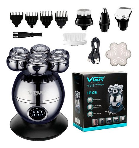 Kit 5en1 Cortadora Pelo Shaver Nariz Masajeador Vgr V-315 