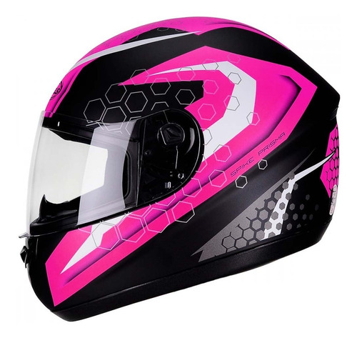 Capacete Peels Spike Prisma Preto Fosco/ Magenta