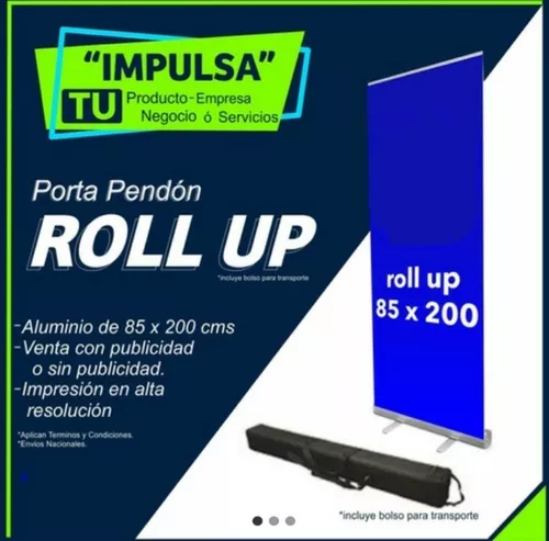 Portapendones Roll Up - Banner Roll Up - Portapendón Retractil