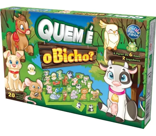 Jogo Quem É O Bicho Cara Cara Animais Pais & Filhos 6 Anos